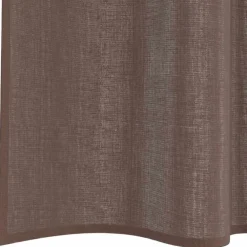 vidaXL Decoración-Cortinas de gasa con trabillas 2 uds. marrón