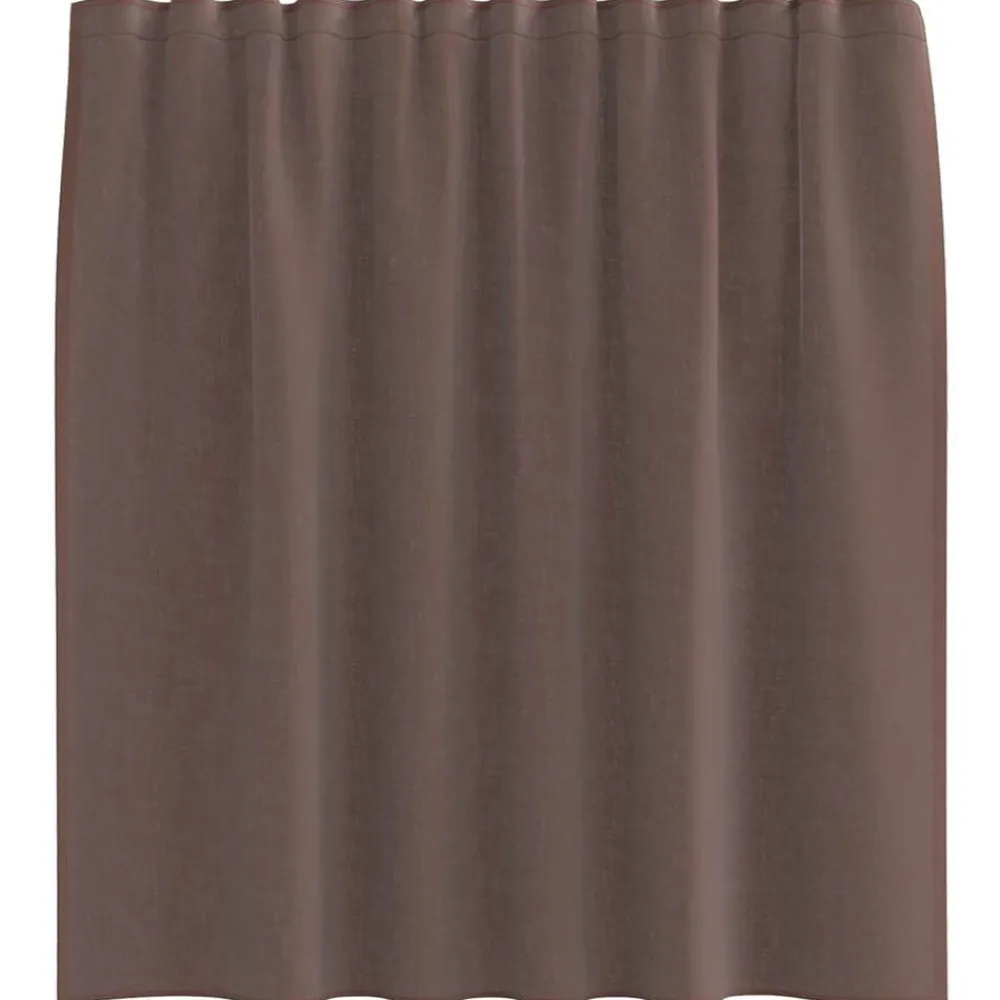 vidaXL Cortinas de gasa con bolsillos para varillas 2 uds. marrón Marr&oacute;n