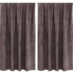 vidaXL Cortinas de Terciopelo 2 pcs Marrón 140 x 140 cm Terciopelo Marr&oacute;n New