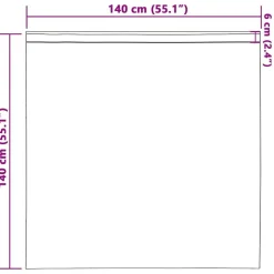 vidaXL Cortinas de Terciopelo 2 pcs Marrón 140 x 140 cm Terciopelo Marr&oacute;n New