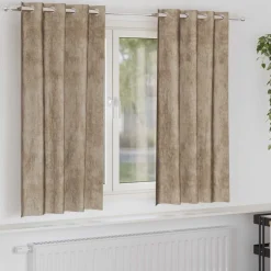 vidaXL Cortinas de Terciopelo 2 pcs champán 175 x 140 cm Terciopelo champ&aacute;n Hot