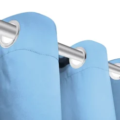 vidaXL Cortinas opacas 2 piezas con ojales de metal 135x175cm turquesa Tuquesa Discount