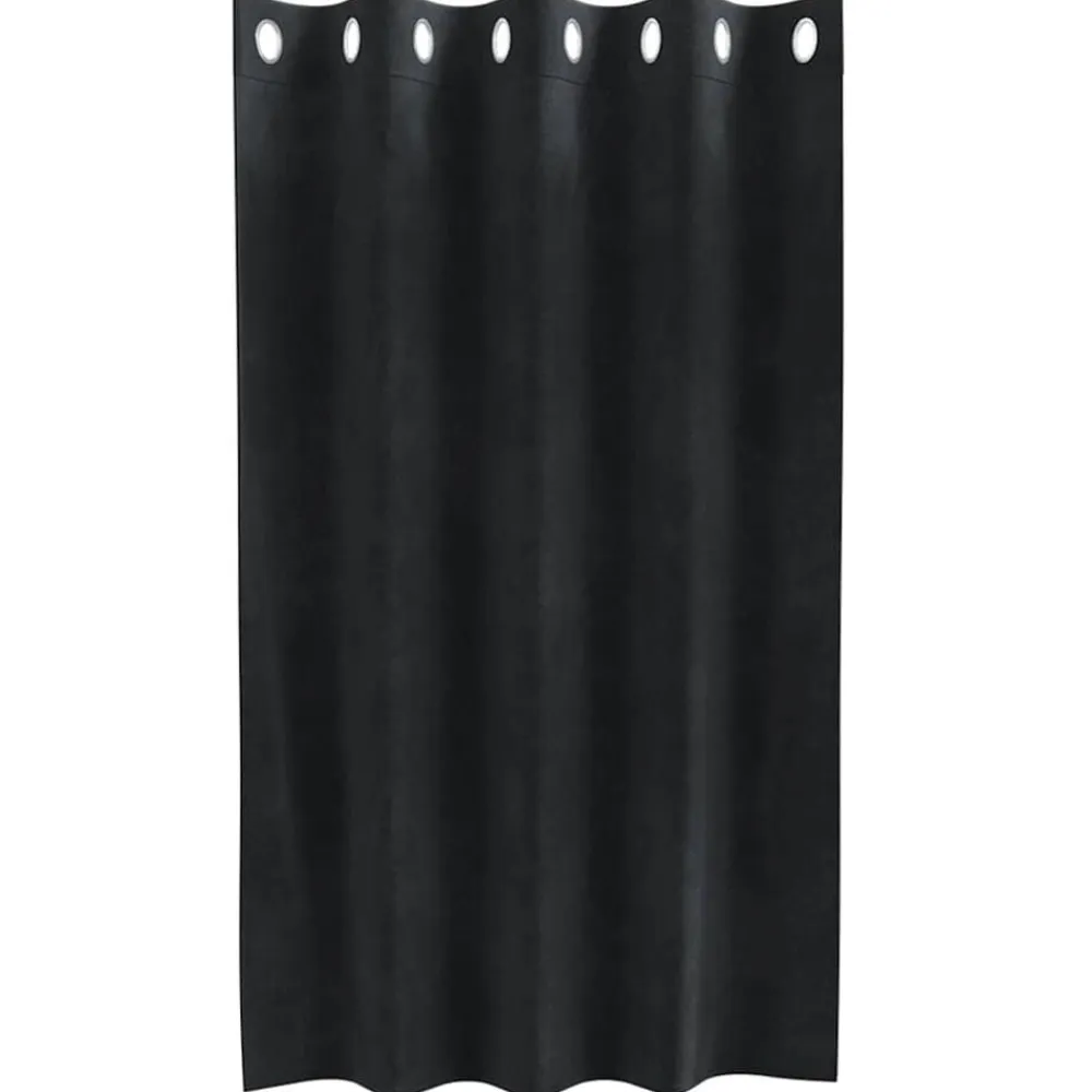 vidaXL Cortinas opacas 2 pcs 140 x 140 cm Terciopelo Negro Online
