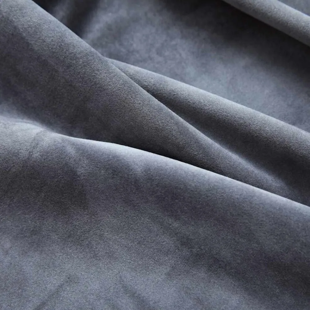 vidaXL Cortinas opacas anillas 2 uds terciopelo 140x175 cm Antracita Discount