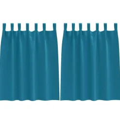 vidaXL Decoración-Cortinas Opacas con Anillas 2 pcs 140 x 140 cm