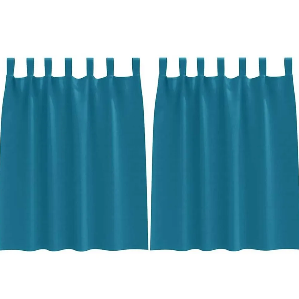 vidaXL Decoración-Cortinas Opacas con Anillas 2 pcs 140 x 140 cm