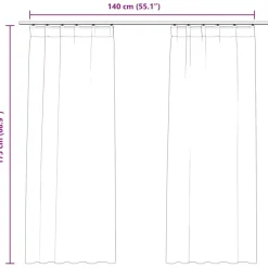 vidaXL Cortinas opacas con ganchos 2 pzas terciopelo 140x175 cm Beige Sale