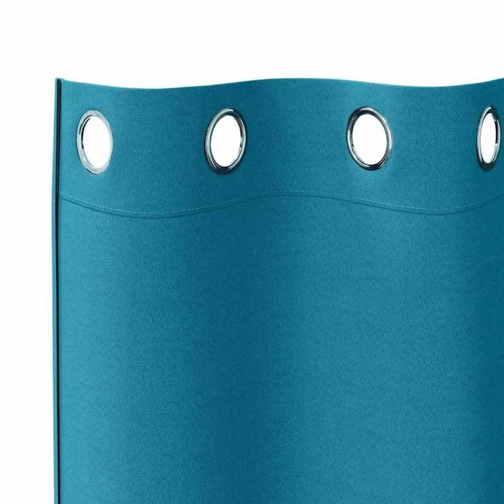 vidaXL Cortinas Opacas con Anillas 2 pcs 175 x 140 cm Tuquesa Hot