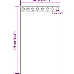 vidaXL Cortinas Opacas con Anillas 2 pcs 175 x 140 cm Tuquesa Hot