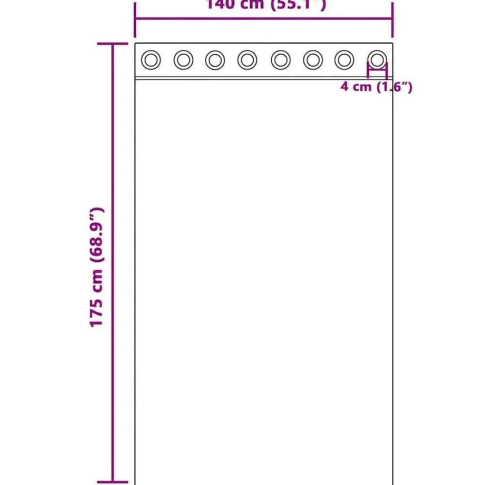 vidaXL Cortinas Opacas con Anillas 2 pcs 175 x 140 cm Tuquesa Hot