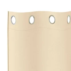 vidaXL Cortinas Opacas con Anillas 2 pcs 140 x 140 cm Poliéster Crema Sale