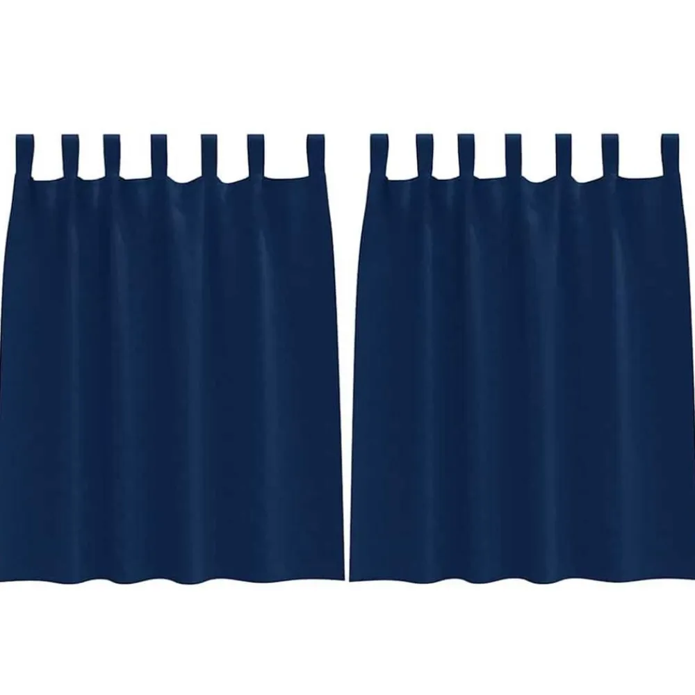vidaXL Decoración-Cortinas Opacas con Anillas 2 pcs 140 x 140 cm