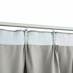 vidaXL Cortinas opacas con ganchos 2 piezas 140x175 cm Gris Outlet