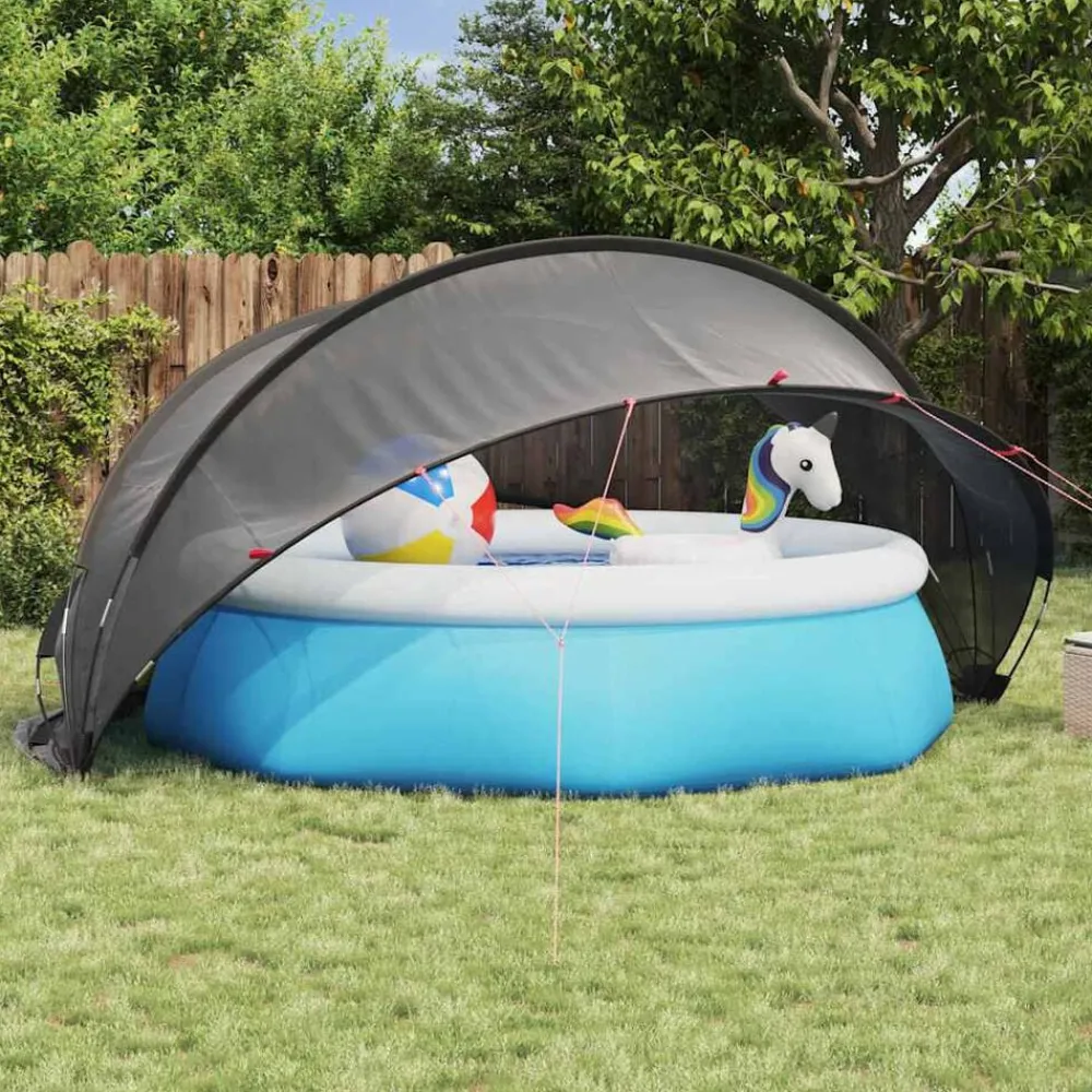 vidaXL Piscina Y Spa-Cúpula para piscina Manual 405 x 405 x 192 cm