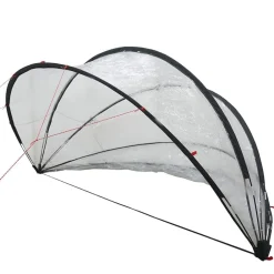 vidaXL Piscina Y Spa-Cúpula para piscina Manual 336 x 322 x 160 cm PVC