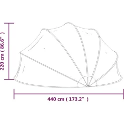 vidaXL Piscina Y Spa-Cubierta capota de piscina 440x220 cm