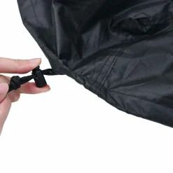vidaXL Accesorios Para Muebles De Jardín-Cubierta de Mesa Liso Negro 122 x 72 x 15 cm tela
