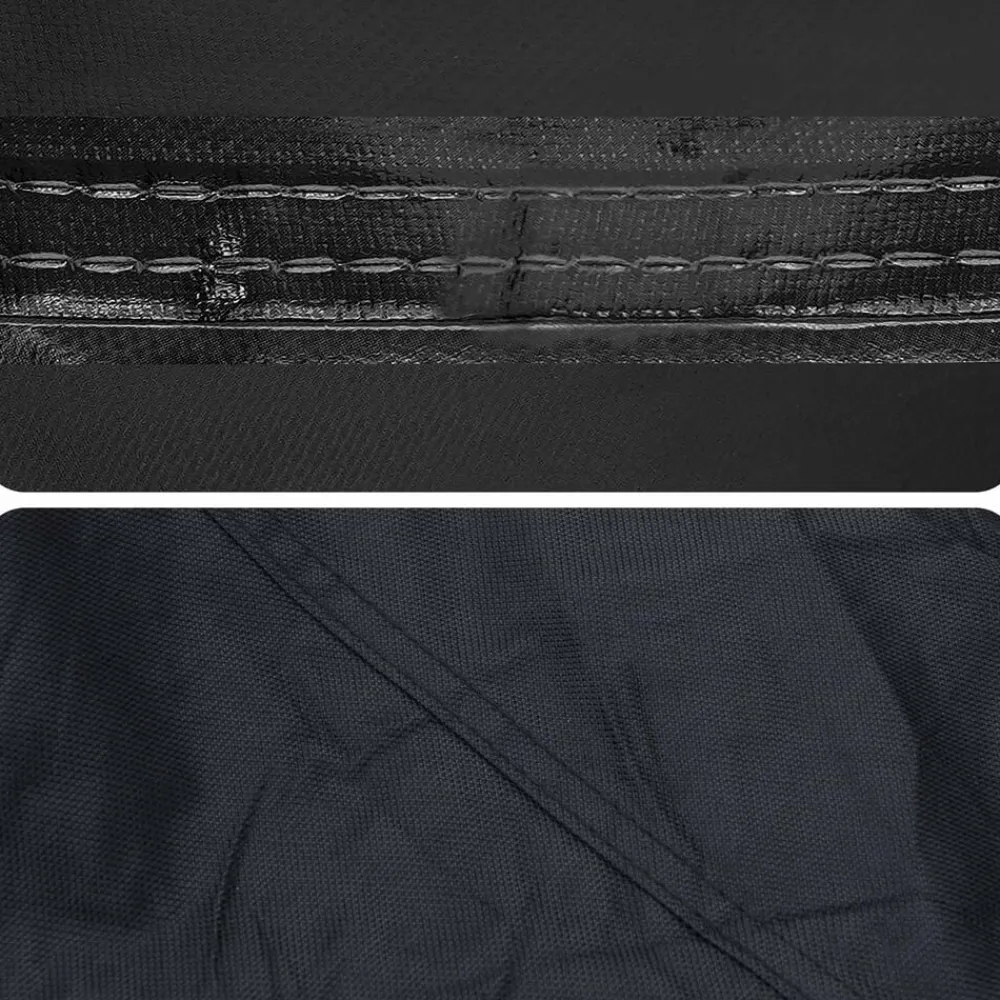 vidaXL Accesorios Para Muebles De Jardín-Cubierta de Mesa Liso Negro 122 x 72 x 15 cm tela