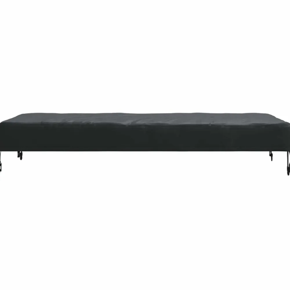 vidaXL Accesorios Para Muebles De Jardín-Cubierta de Mesa Liso Negro 122 x 72 x 15 cm tela