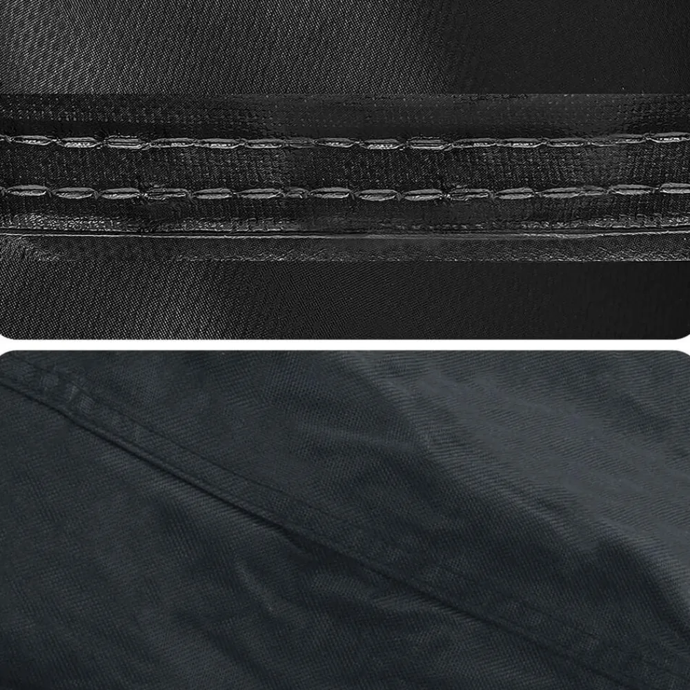 vidaXL Accesorios Para Muebles De Jardín-Cubierta de Mesa Liso Negro 122 x 72 x 15 cm tela