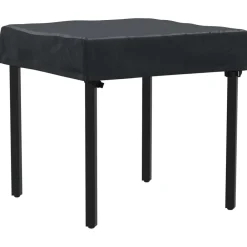 vidaXL Accesorios Para Muebles De Jardín-Cubierta de Mesa Liso Negro 62 x 62 x 15 cm tela