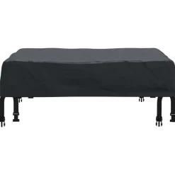 vidaXL Accesorios Para Muebles De Jardín-Cubierta de Mesa Liso Negro 62 x 62 x 15 cm tela