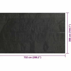 vidaXL Cubierta de piscina PE 732x366 cm Negro Online