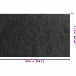vidaXL Cubierta de piscina PE 600x300 cm Negro Hot