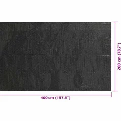 vidaXL Cubierta de piscina PE 400x200 cm Negro