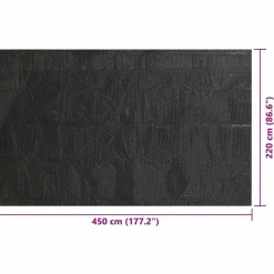 vidaXL Cubierta de piscina PE 450x220 cm Negro Online