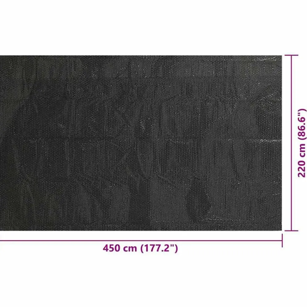 vidaXL Cubierta de piscina PE 450x220 cm Negro Online
