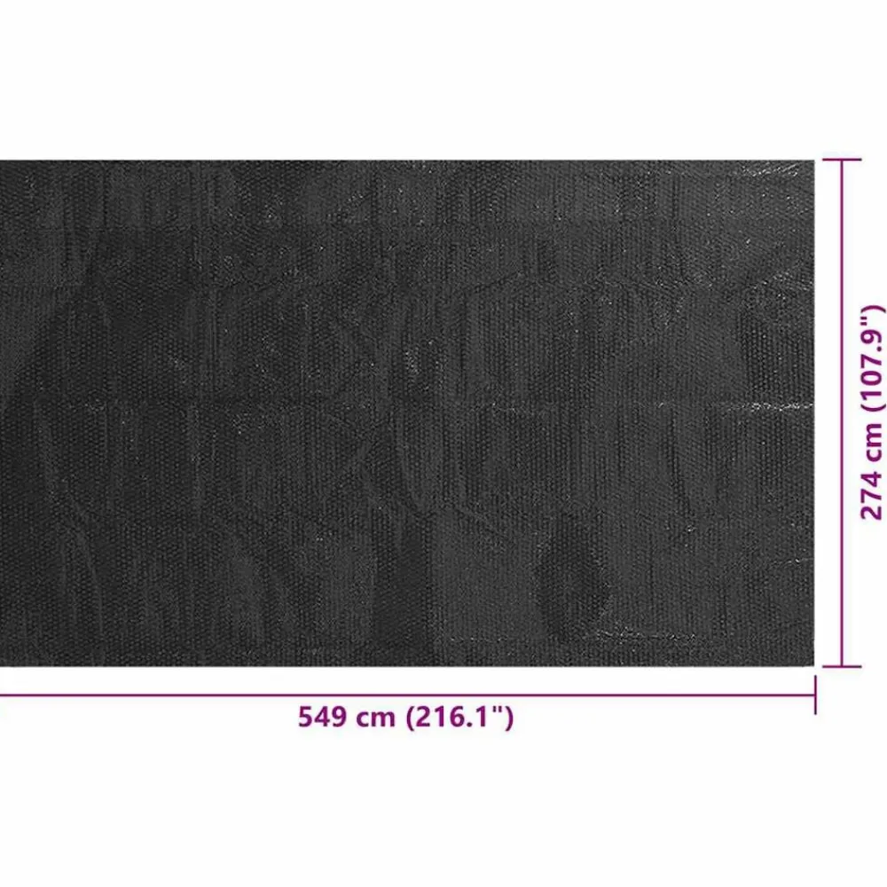 vidaXL Cubierta de piscina PE 549x274 cm Negro New