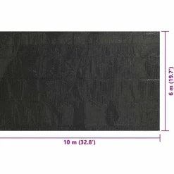 vidaXL Piscina Y Spa-Cubierta de piscina rectangular PE 1000x600 cm