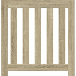 vidaXL Accesorios Para Electrodomésticos-Cubierta de radiador madera ingeniería 78x20x82 cm