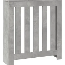 vidaXL Cubierta de radiador madera ingeniería gris hormigón 78x20x82cm Gris hormig&oacute;n Clearance
