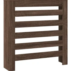 vidaXL Cubierta de radiador madera ingeniería marrón roble 78x20x82 cm Marrón roble Hot