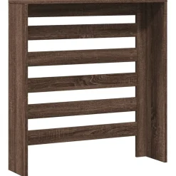 vidaXL Cubierta de radiador madera ingeniería marrón roble 78x20x82 cm Marr&oacute;n roble Hot