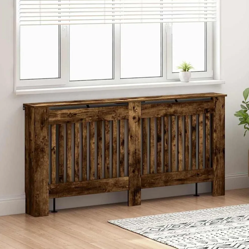 vidaXL Cubierta de Radiador 172 x 19 x 81,5 cm Roble ahumado Online