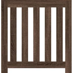 vidaXL Accesorios Para Electrodomésticos-Cubierta de radiador madera ingeniería marrón roble 78x20x82 cm
