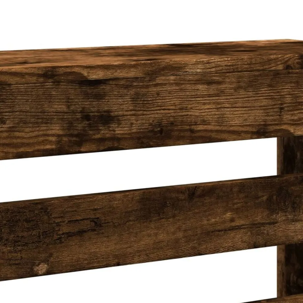 vidaXL Cubierta de radiador madera ingeniería 78x20x82cm Roble ahumado Outlet