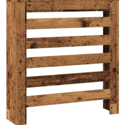 vidaXL Cubierta de radiador madera color envejecido 78x20x82 cm Madera antigua Best