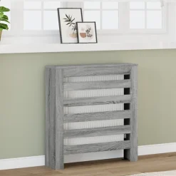 vidaXL Cubierta de radiador madera ingeniería 78x20x82 cm Gris sonoma Online