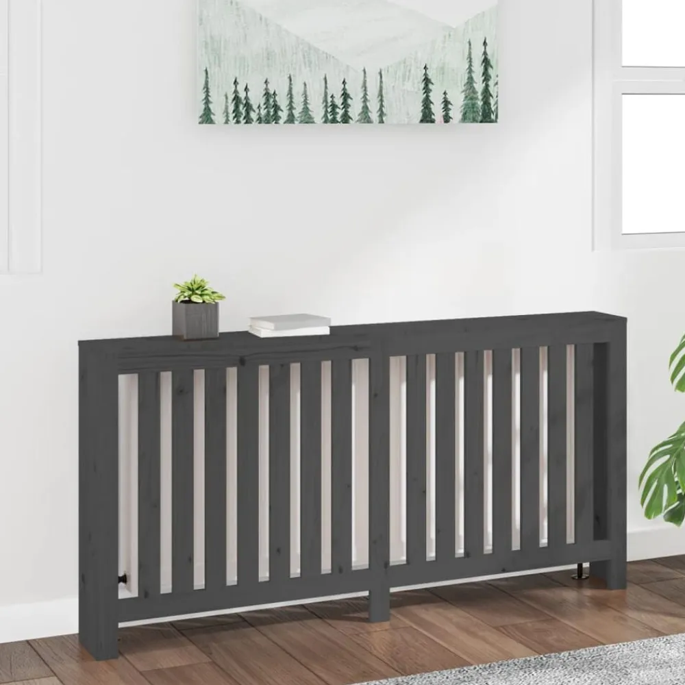 vidaXL Accesorios Para Electrodomésticos-Cubierta de radiador madera maciza de pino 169x19x84 cm