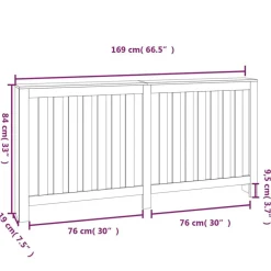 vidaXL Accesorios Para Electrodomésticos-Cubierta de radiador madera maciza de pino 169x19x84 cm