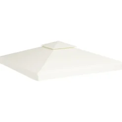 vidaXL Jardín-Cubierta de repuesto de cenador 310 g/m² blanco 3x3 m