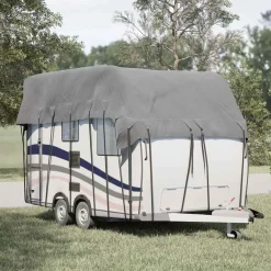vidaXL Piezas Y Accesorios Para Vehículos-Cubierta de techo para caravana tela no tejida gris 500x300 cm