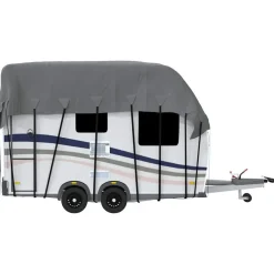 vidaXL Piezas Y Accesorios Para Vehículos-Cubierta de techo para caravana tela no tejida gris 500x300 cm