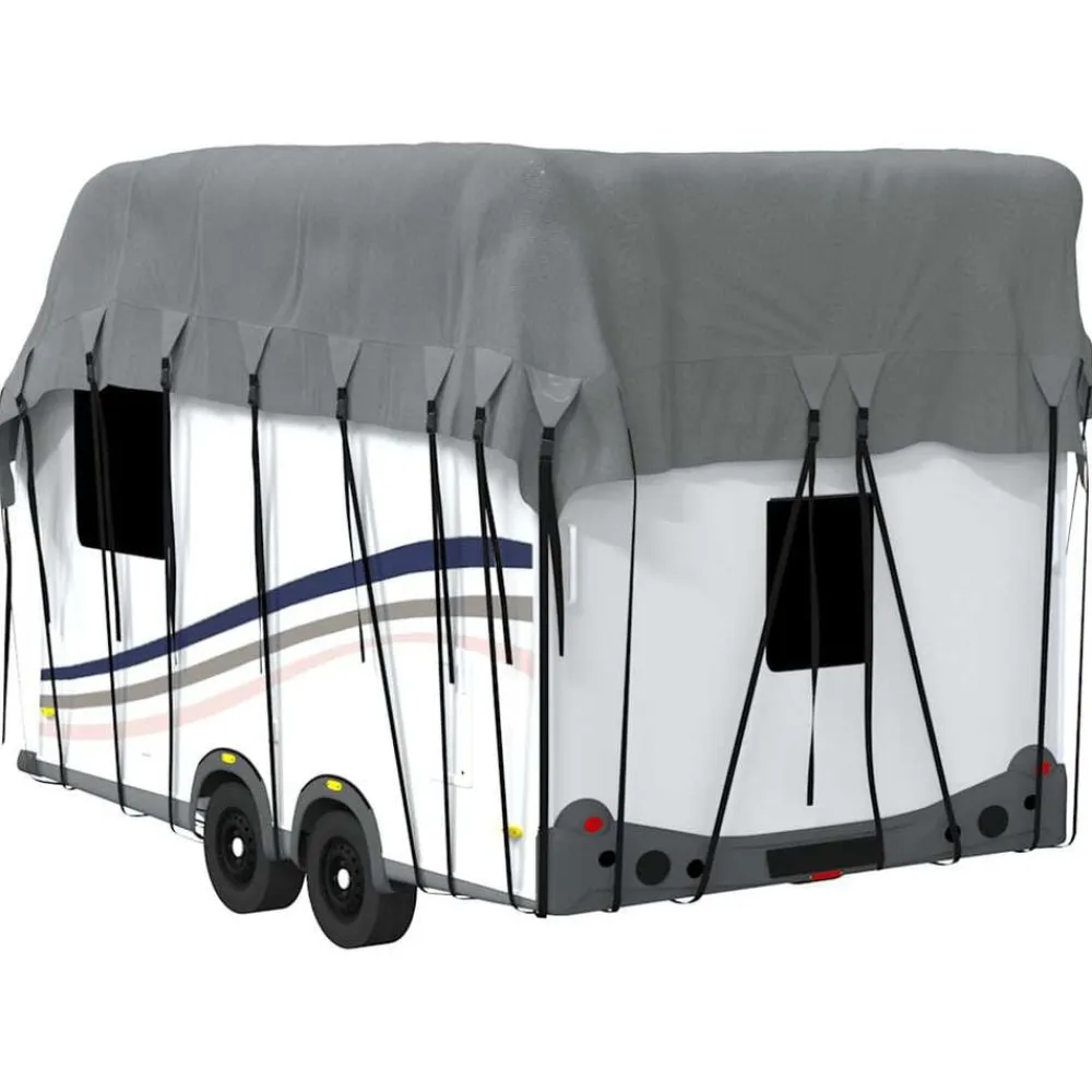 vidaXL Piezas Y Accesorios Para Vehículos-Cubierta de techo para caravana tela no tejida gris 500x300 cm