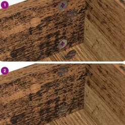 vidaXL Accesorios De Bricolaje-Cubierta de Tornillo Autoadhesiva 2 pcs Madera vieja