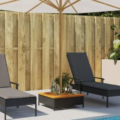 vidaXL Jardín-Cubierta para base sombrilla ratán PE acacia 70x70x25 cm
